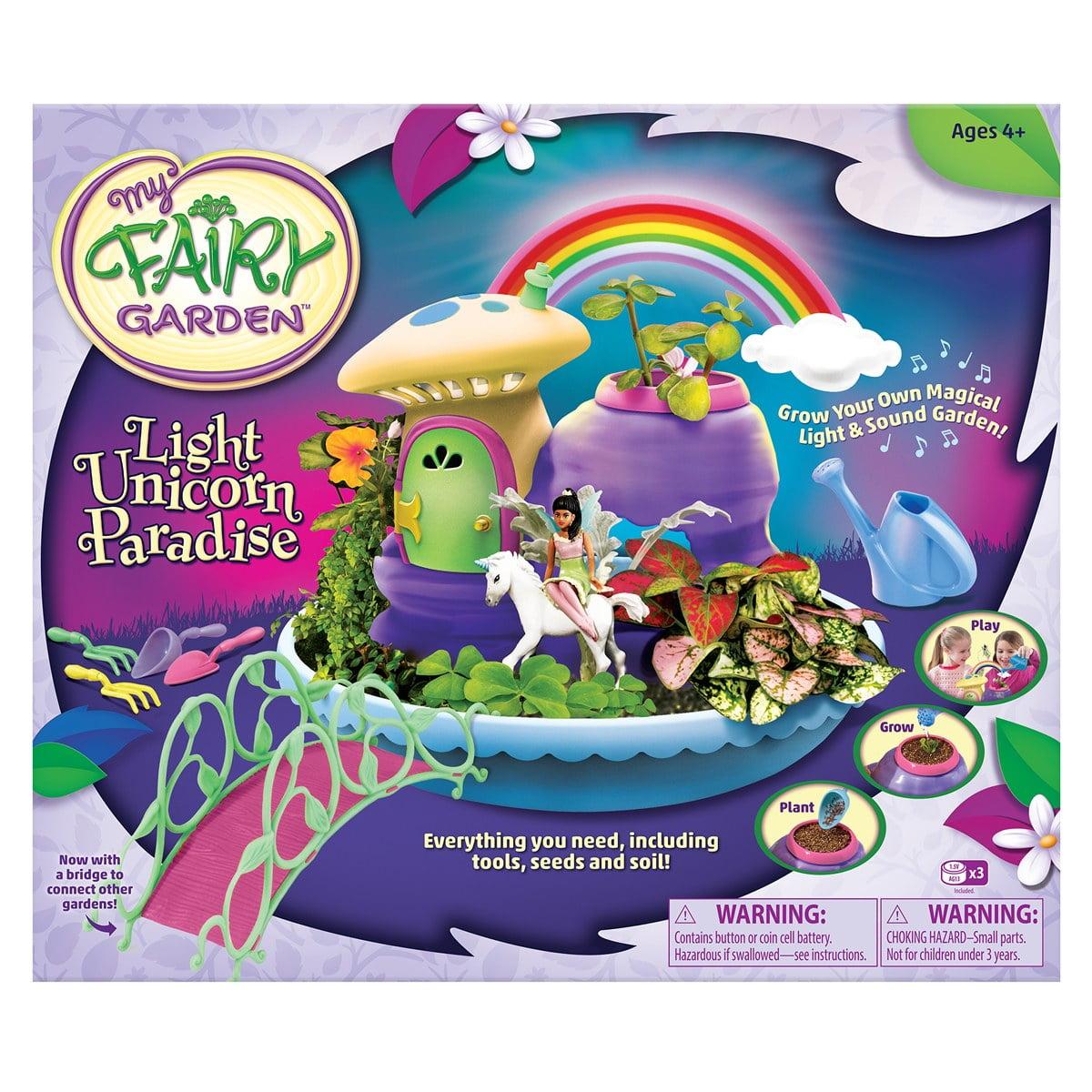 Light-Up Unicorn Paradise Fairy Garden Playset