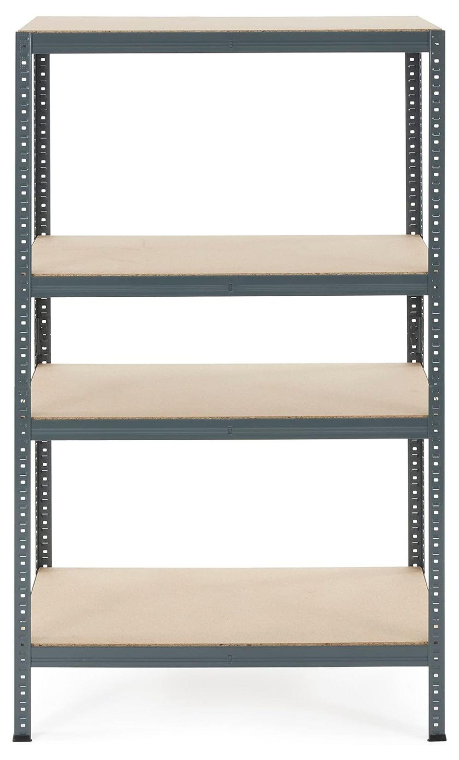 Gray 36x60" 4-Tier Adjustable Steel Storage Shelving Unit