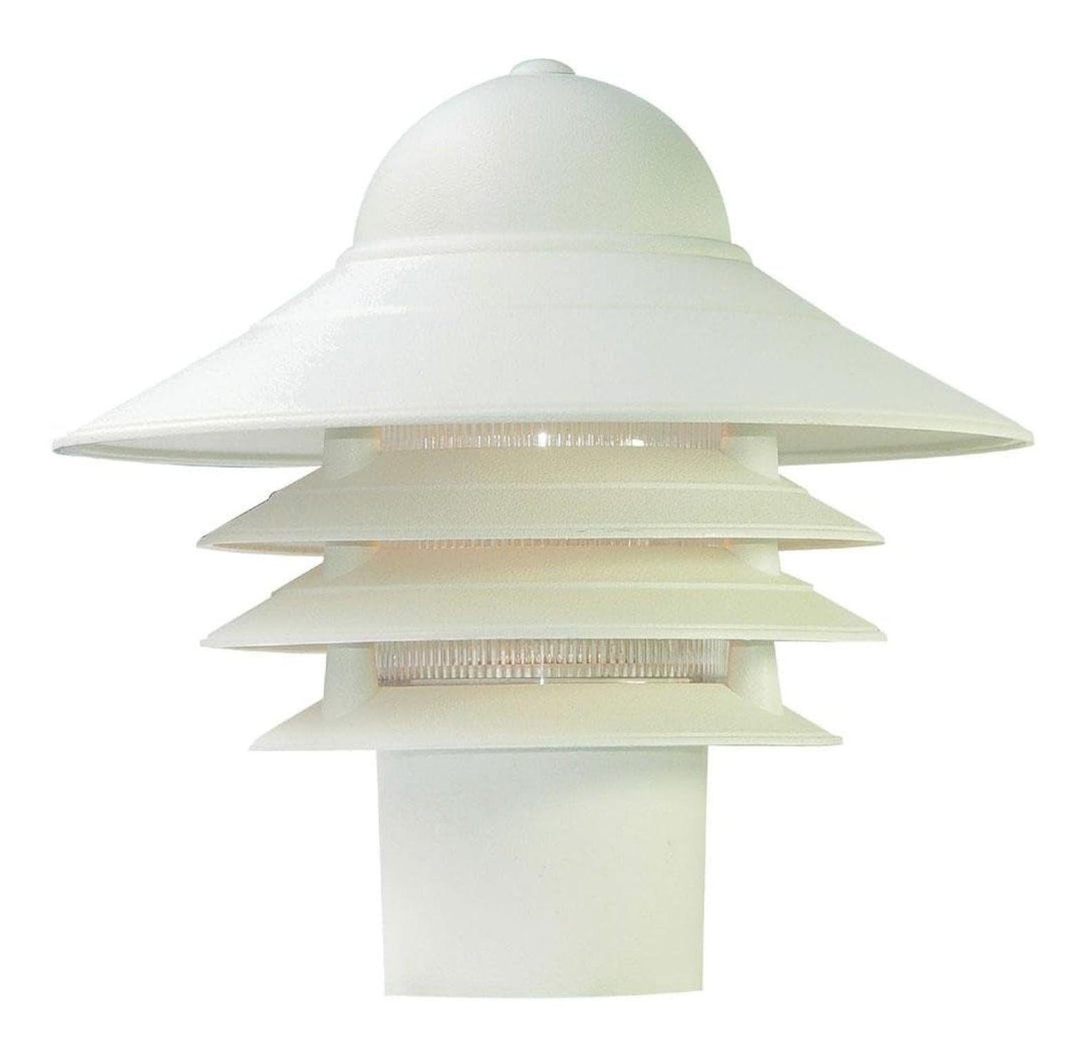 Mariner Textured White 10" Industrial Outdoor Post Mount Lantern
