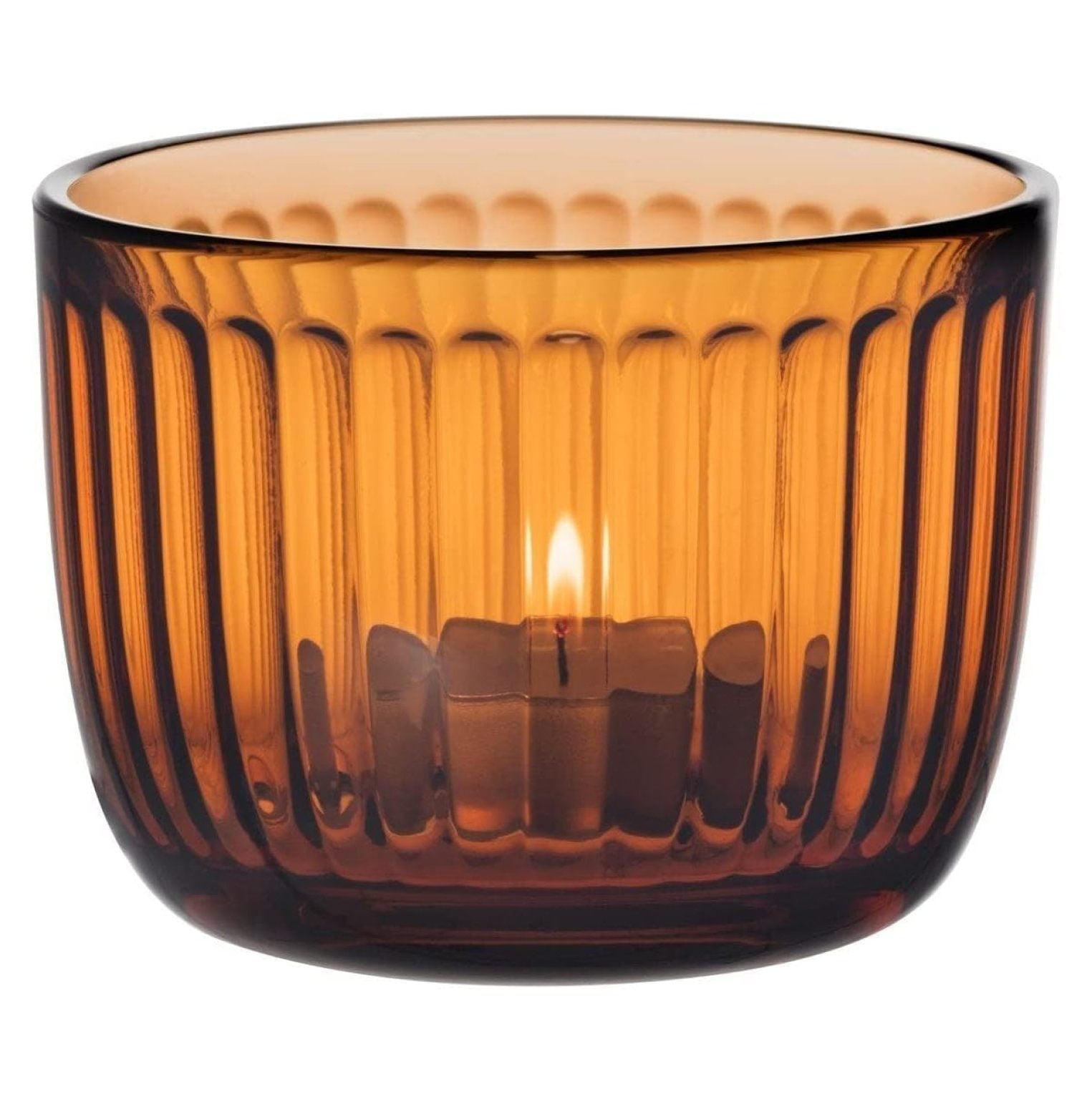 Sevilla Orange Ceramic Tealight Candleholder 9 cm