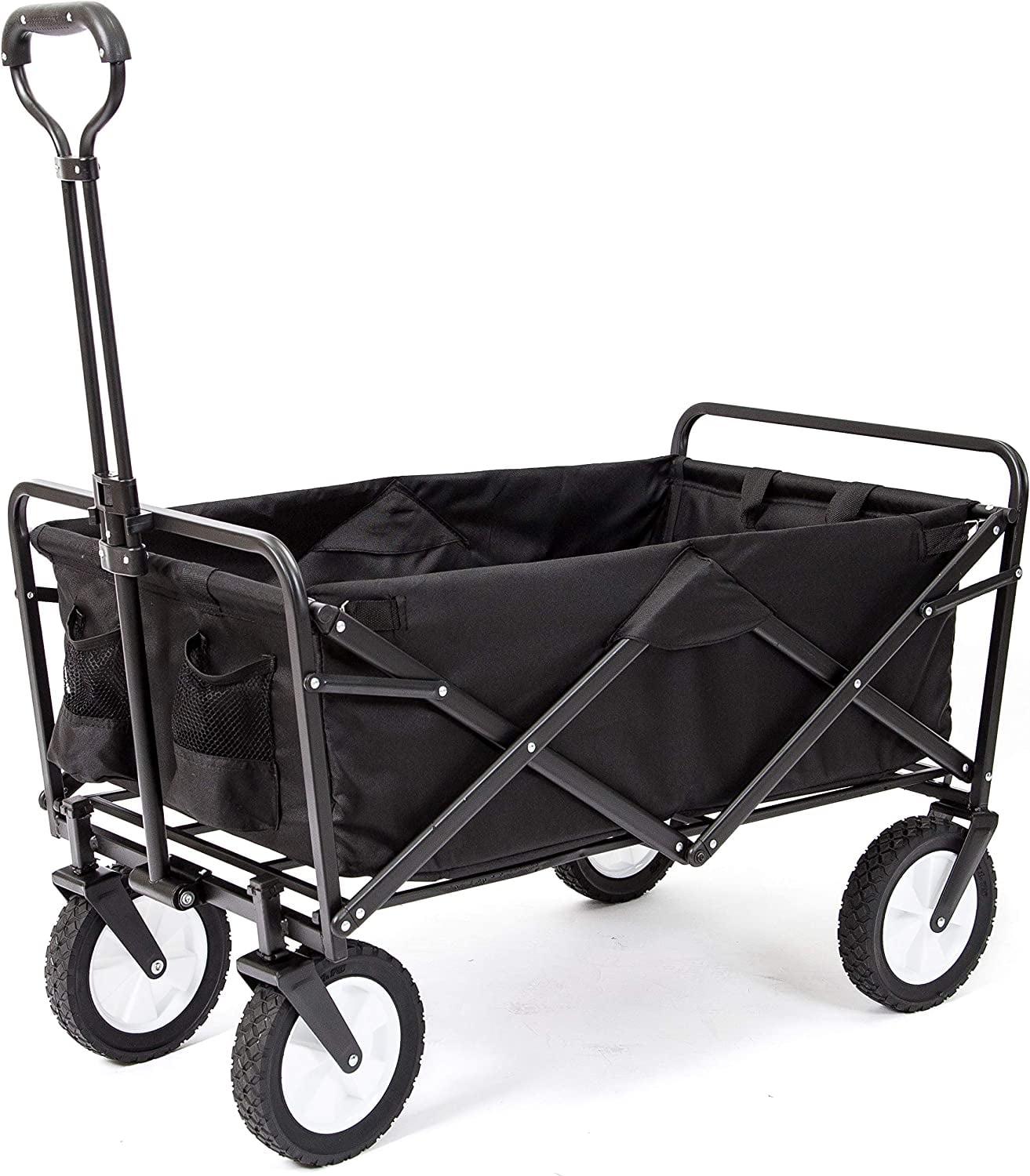 Mac Sports Collapsible Folding Outdoor Utility Wagon, Black