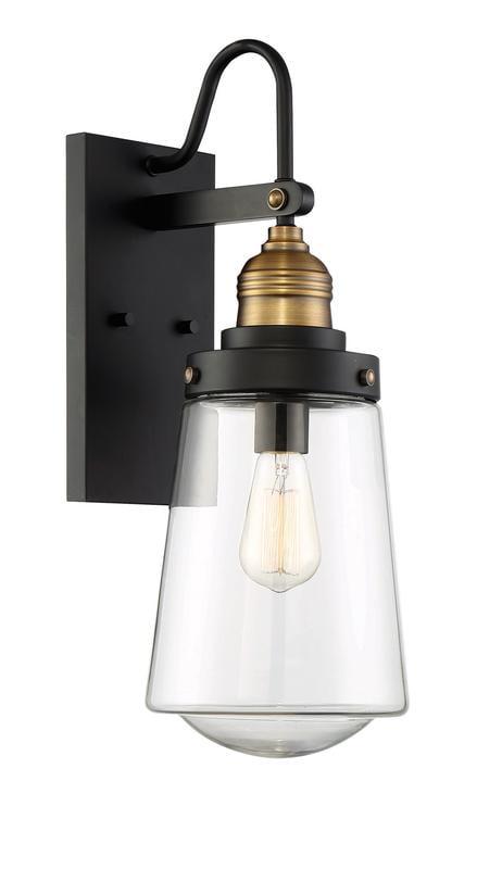 Savoy House Exterior Collections 1 - Light Pendant in  Vintage Black/Warm Brass