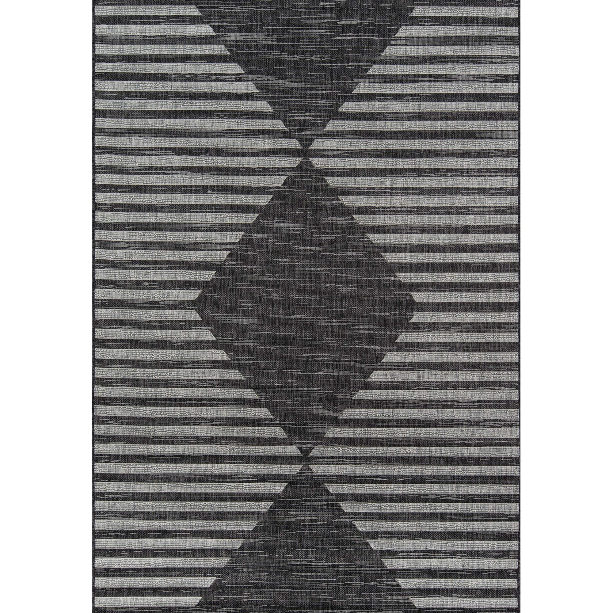 Momeni Villa Monaco Charcoal/White Indoor/Outdoor Rug