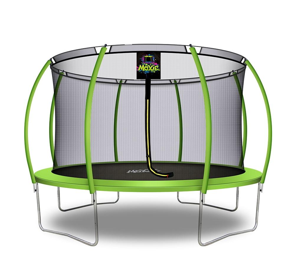 Green Apple 12' Round Trampoline with Enclosure and Steel Frame