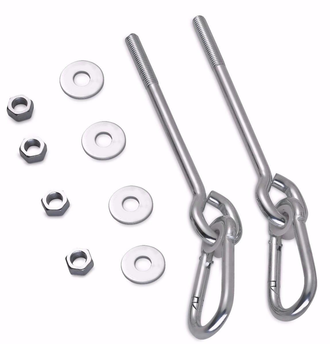 Silver Heavy-Duty Screw Swing Hanger with Snap Hook Set