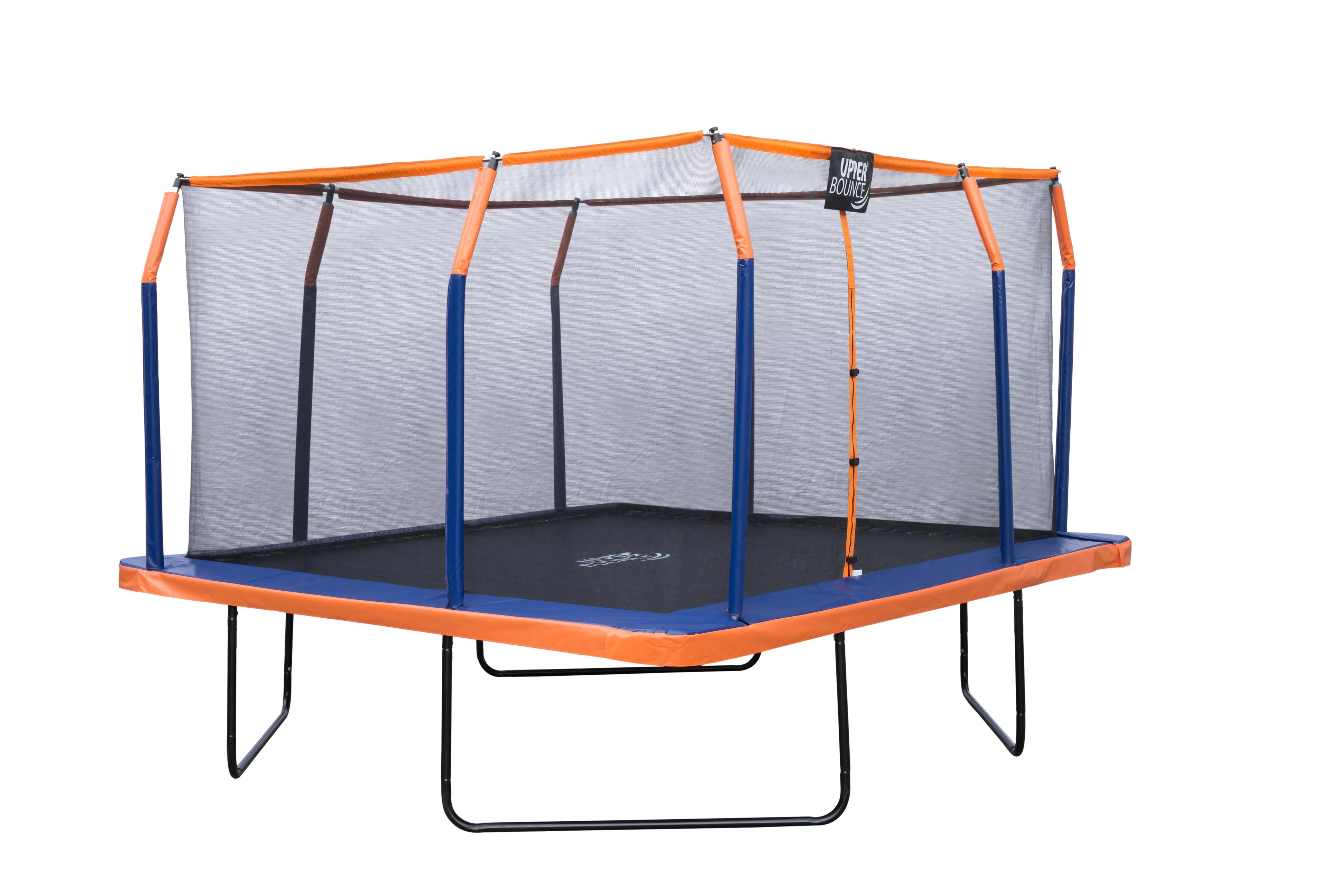 Upper Bounce Machrus Upper Bounce 12 x 12 FT Square Trampoline Set with Premium Top-Ring Enclosure and Safety Pad