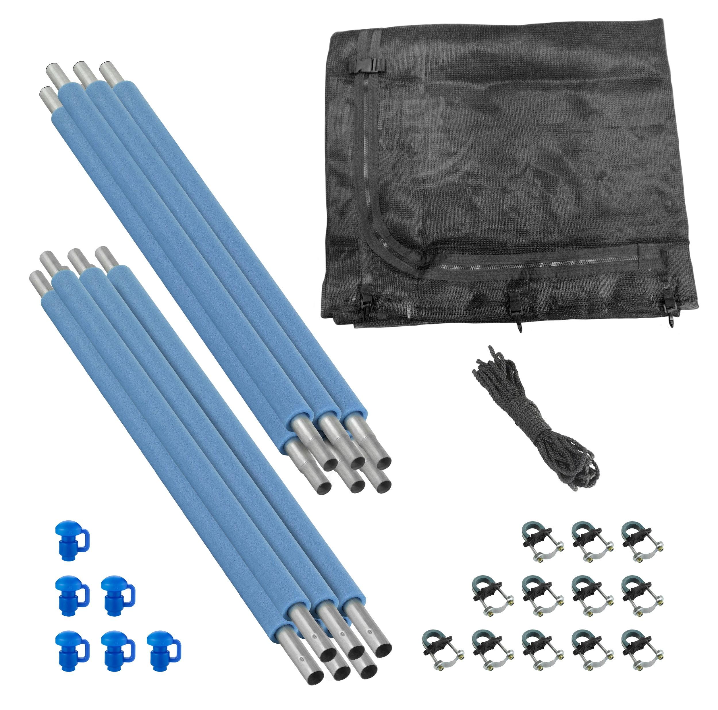 Upper Bounce Machrus 10' Trampoline Safety Enclosure with Net, Poles and Foam Sleeves - Trampoline not Included