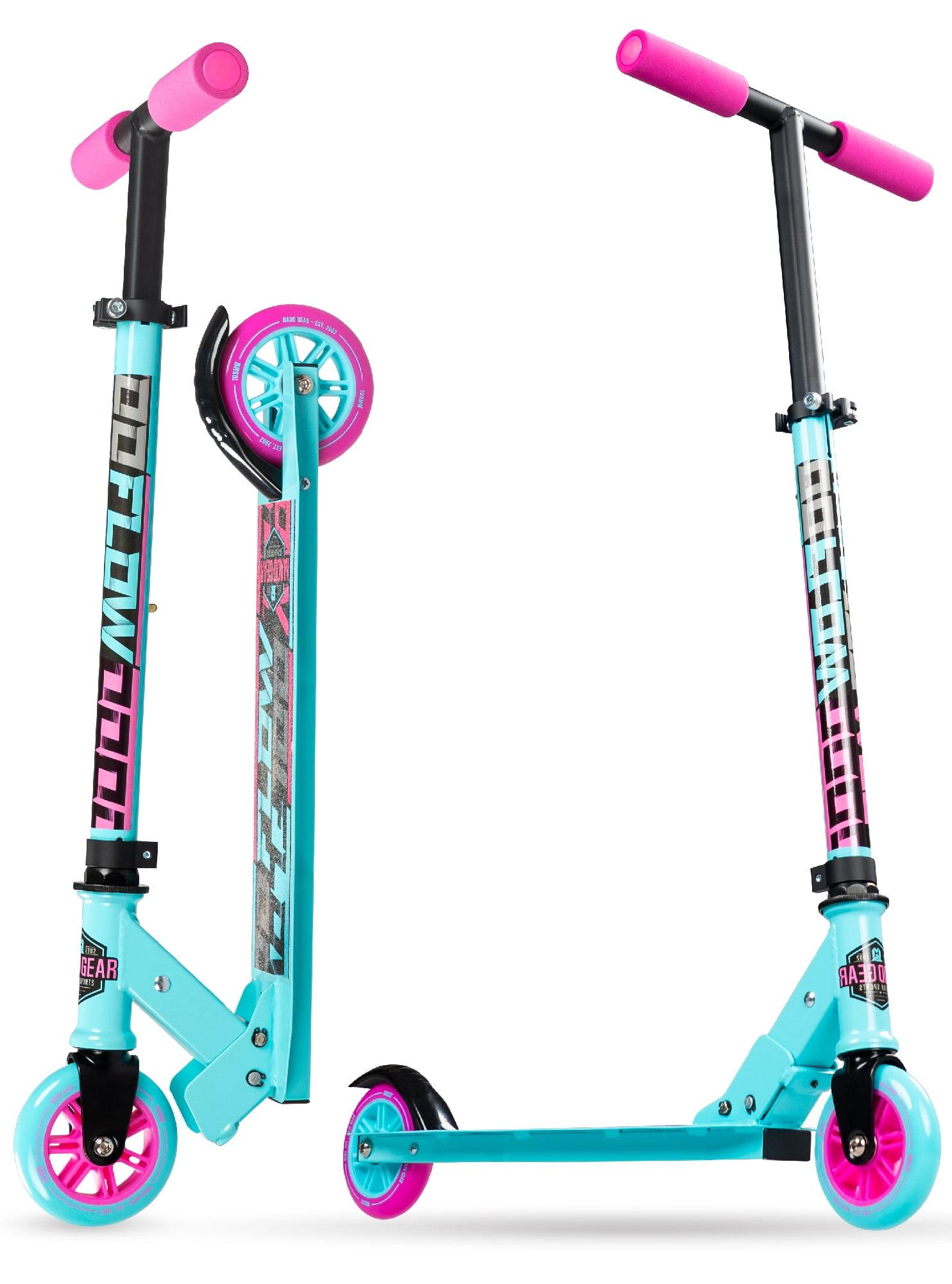 Madd Gear Flow 100 Folding Kids Inline Kick Scooter, Height Adjustable, Kids Age 3+ Years