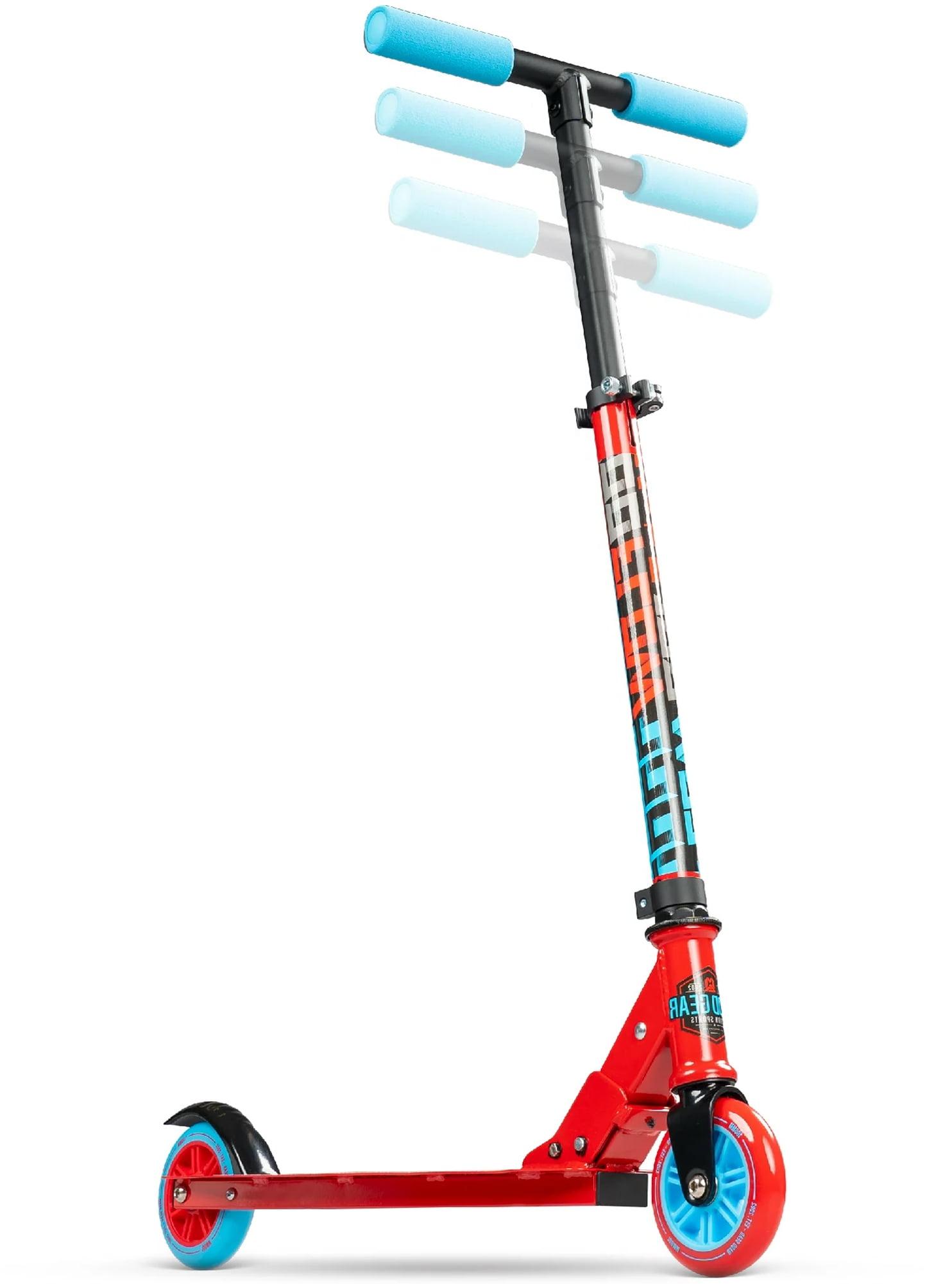 Red and Blue Adjustable Folding Kids Kick Scooter