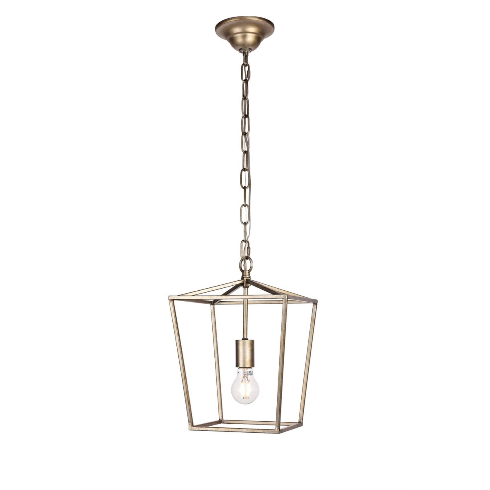 Maddox Vintage Silver 1-Light Tapered Pendant Lamp