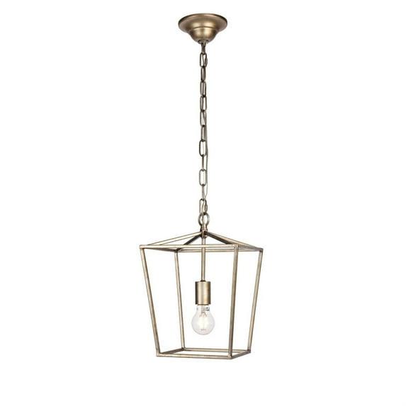 Elegant Lighting Maddox Collection Pendant D9.75 H14.5 Lt:1 Vintage silver Finish