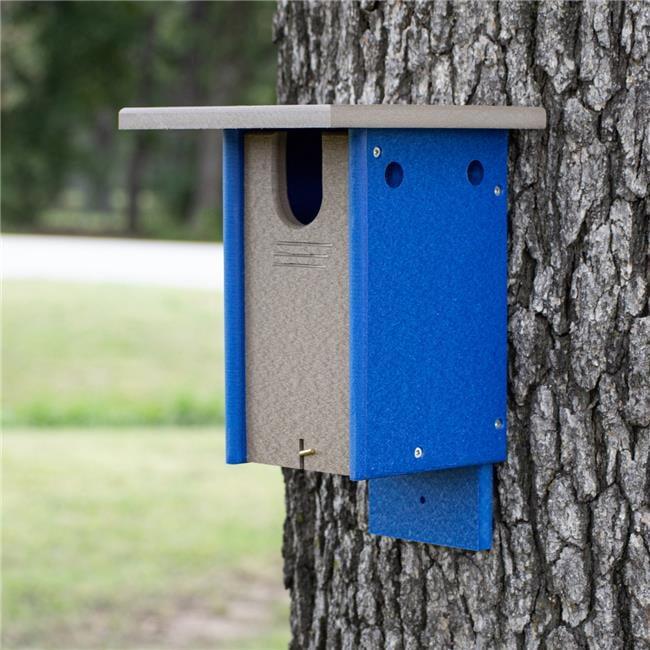 OUTDOOR LEISURE PRODUCTS Blue Bird House Made of High Density Poly Resin