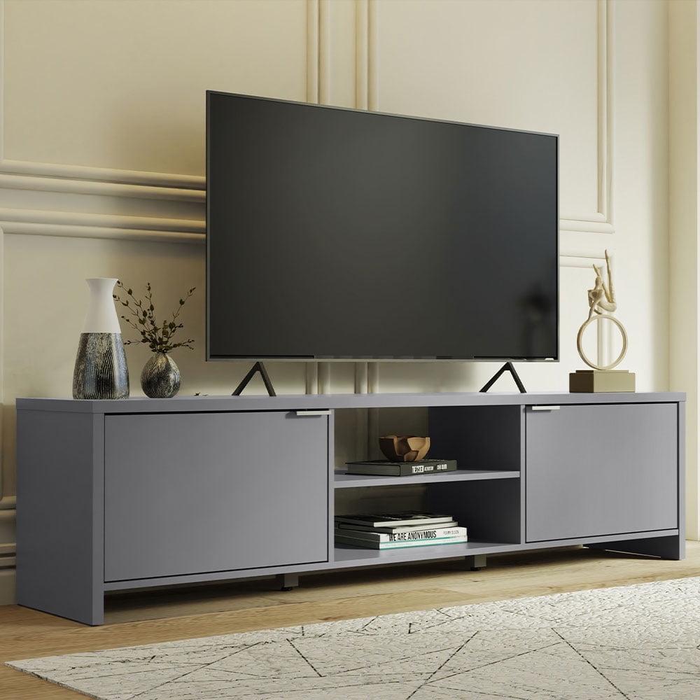 Ebern Designs TV Stand Large Media Console with Cable Management for 65, 75 Inch Media Storage Gaming Living Room Entertainment Center Modern Wooden Television Cabinet
