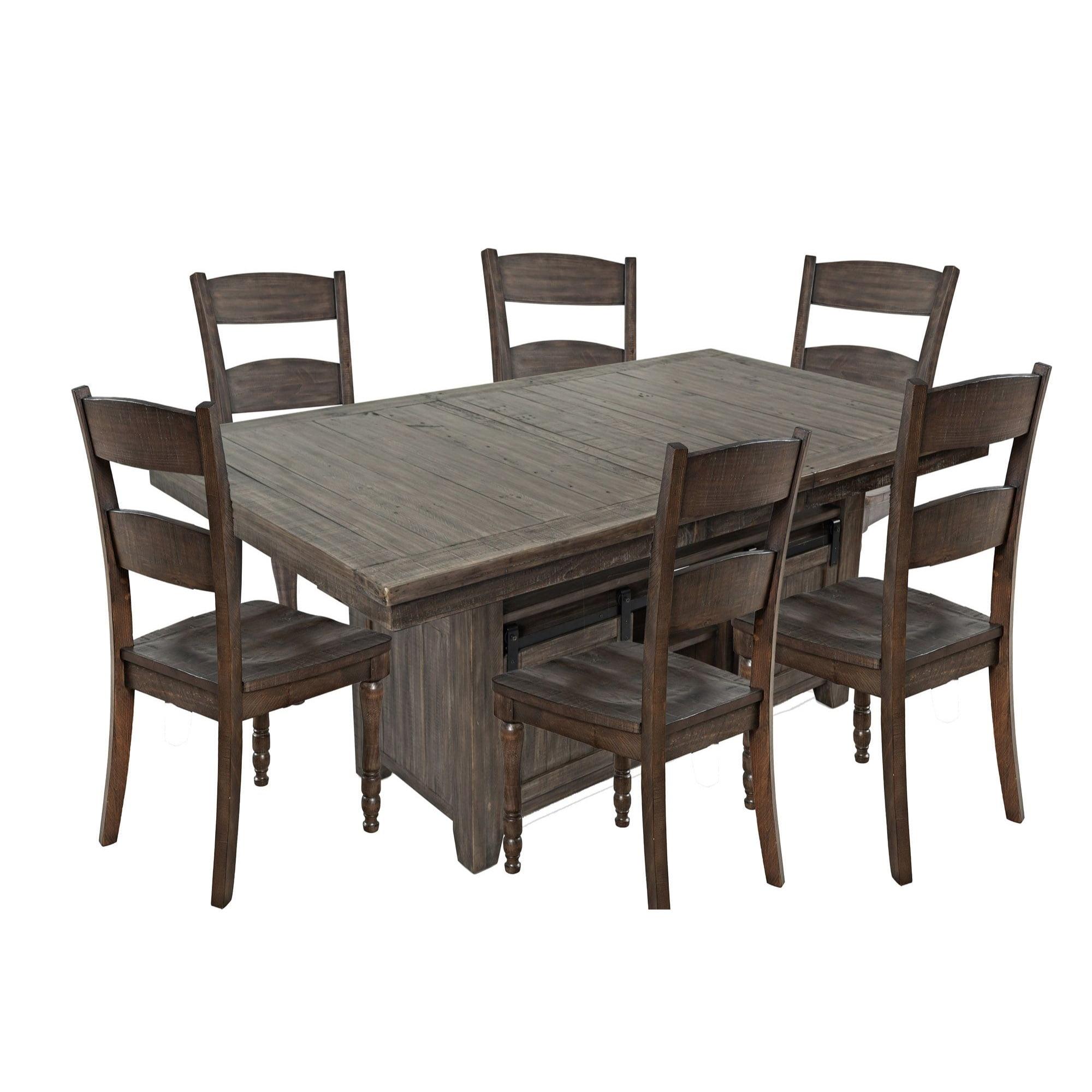 Madison County Reclaimed Pine 72" Farmhouse Dining Set with Storage Table and 6 Chairs