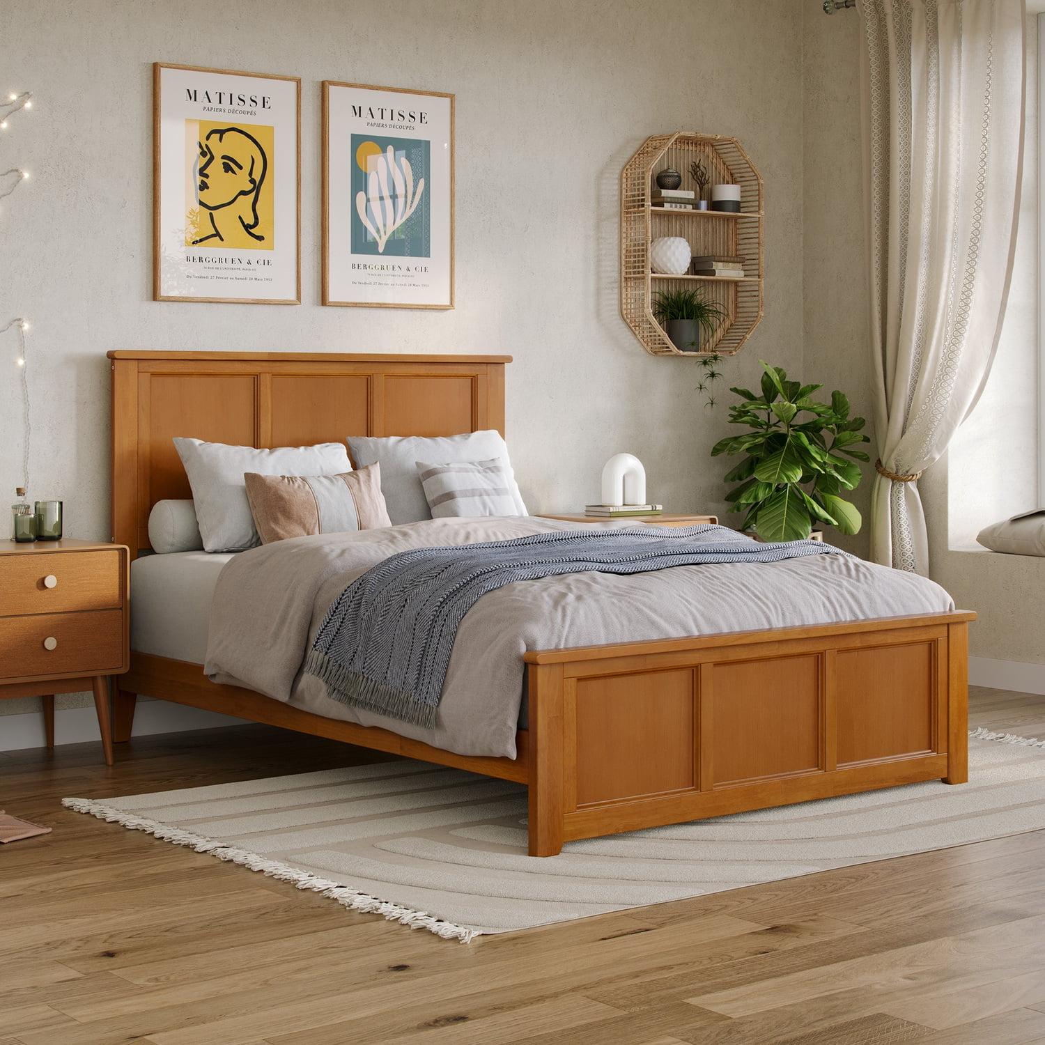 Madison Solid Wood Low Profile Platform Bed with Matching Footboard