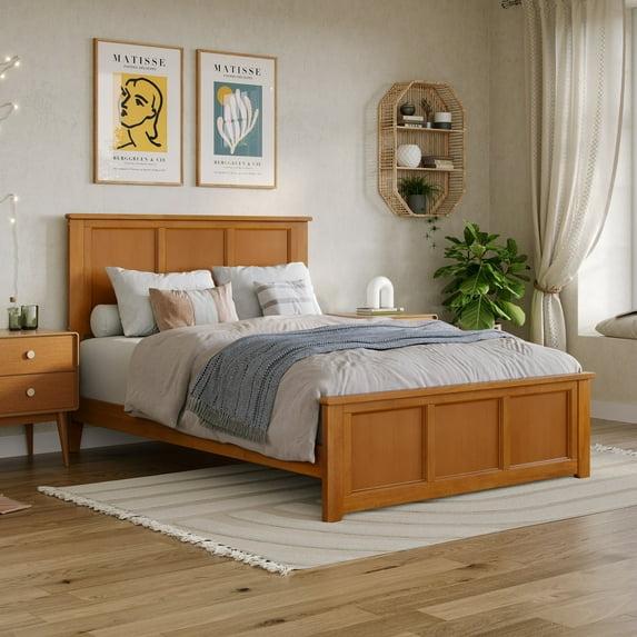 Madison Solid Wood Low Profile Platform Bed with Matching Footboard