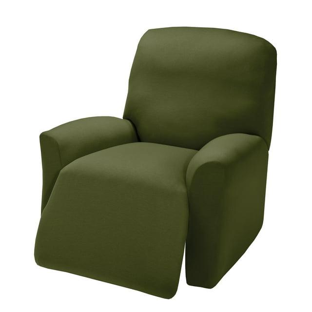 Jersey Large Recliner Slipcover Forest - Madison Industries: Elastic Fit, Polyester & Spandex, Indoor Use