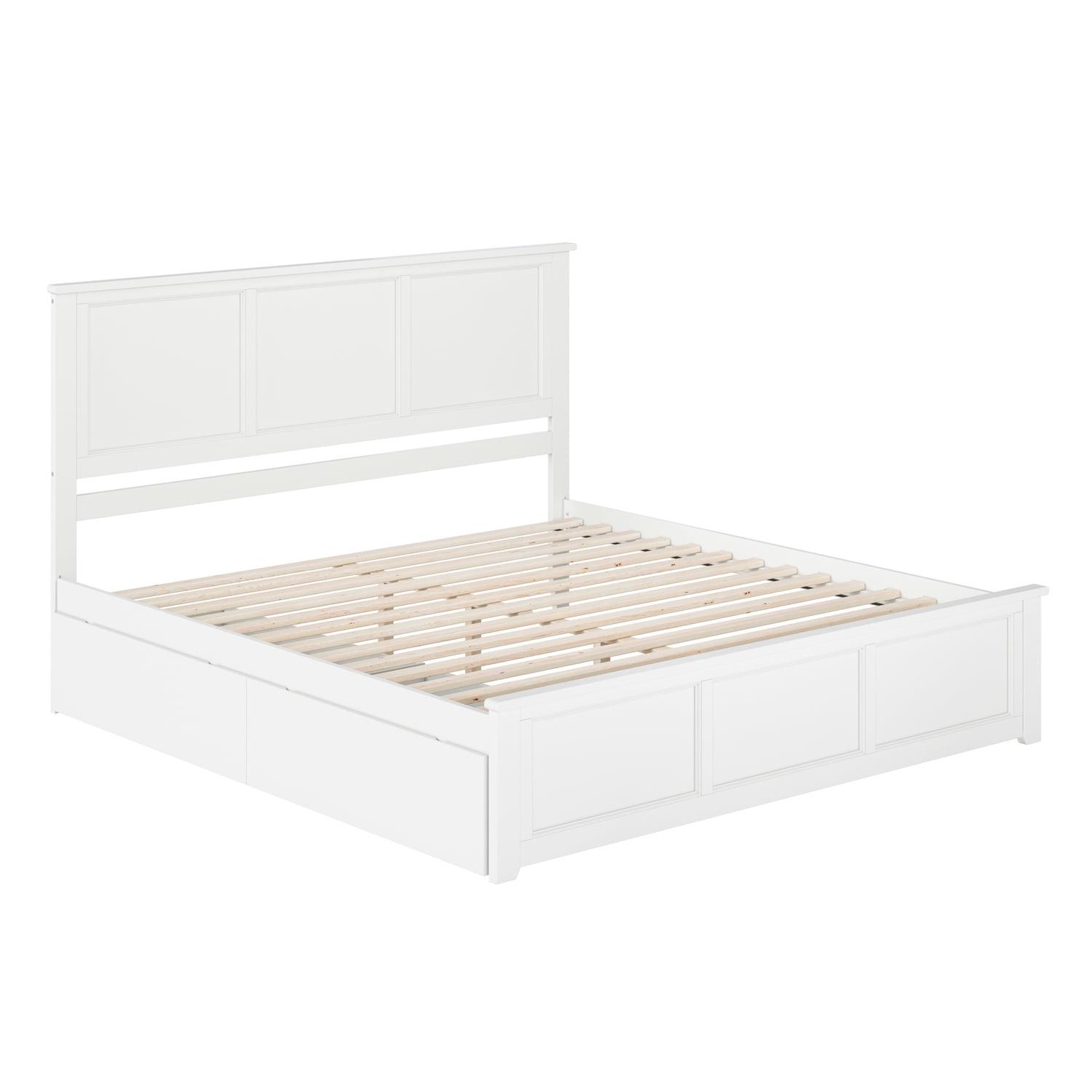 Solid Wood Platform Storage Bed