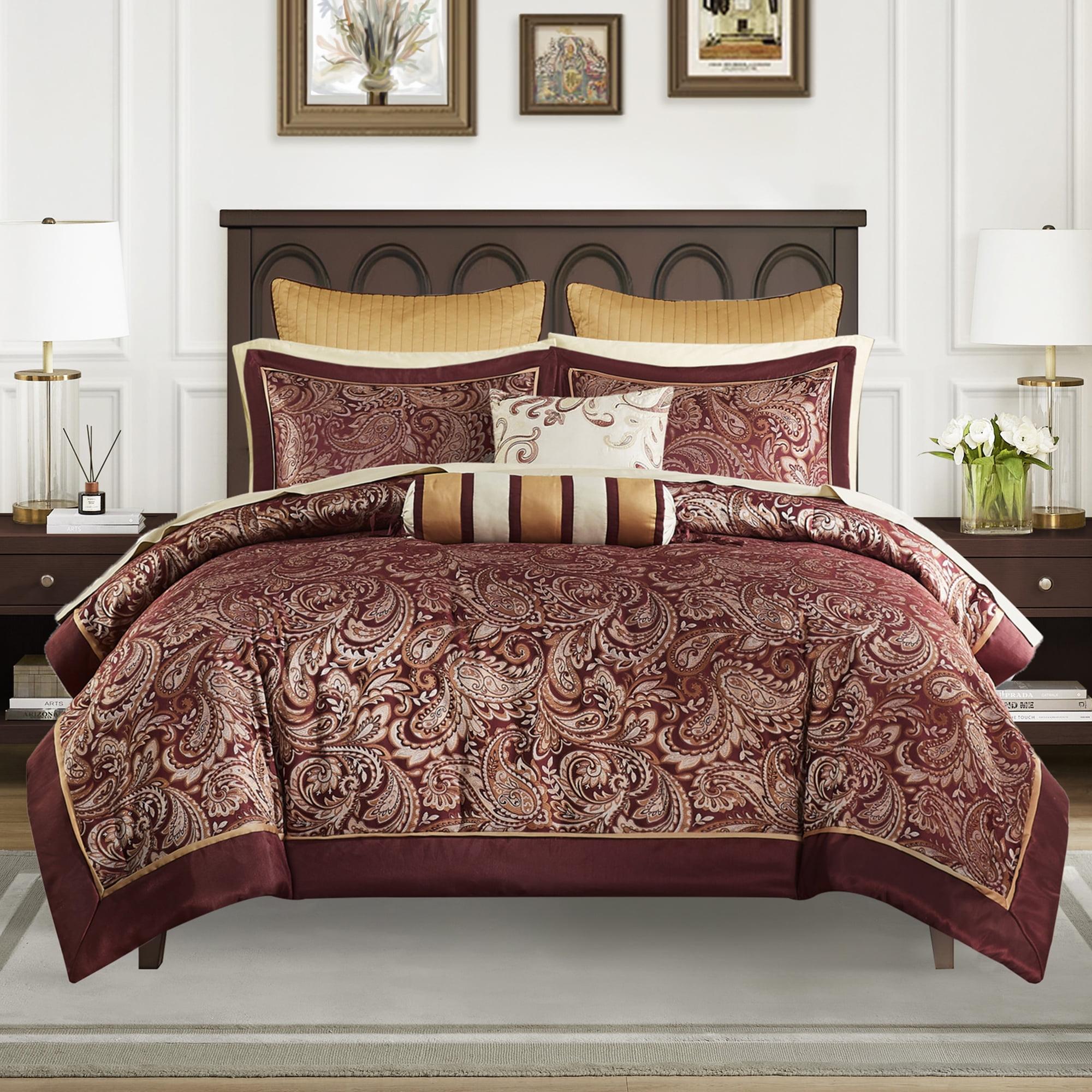 Aubrey 12 Piece Comforter Set with Cotton Bed Sheets