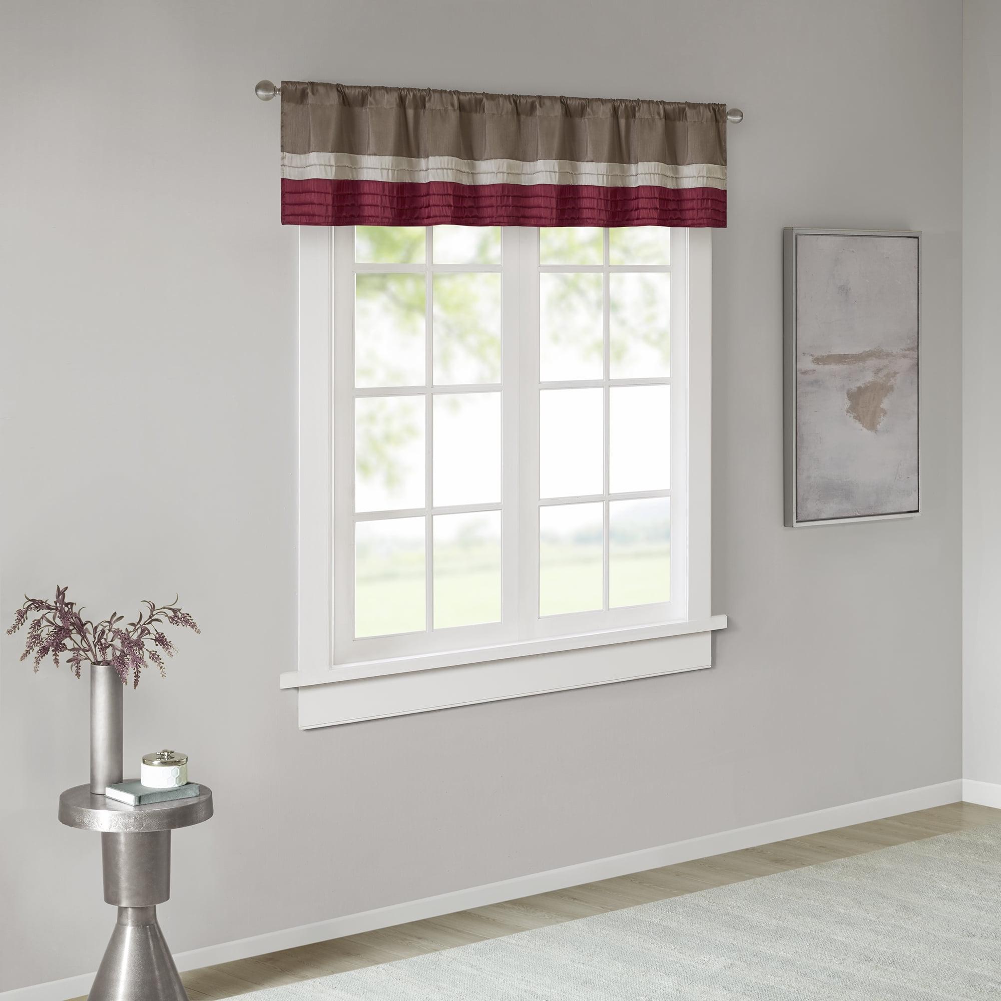 Madison Park Amherst Polyoni Pintuck Single Window Valance