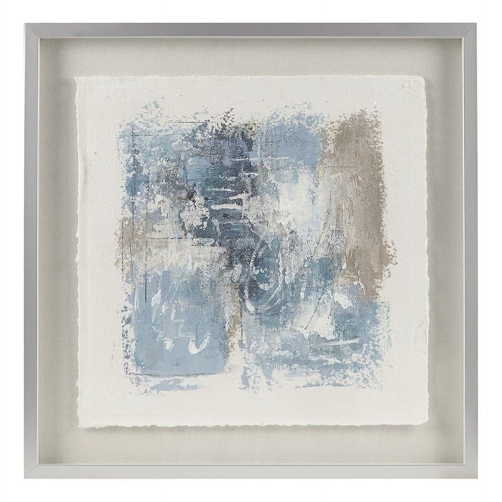 Madison Park Ashlar Modern Wood Abstract Rice Paper Single Piece in Blue