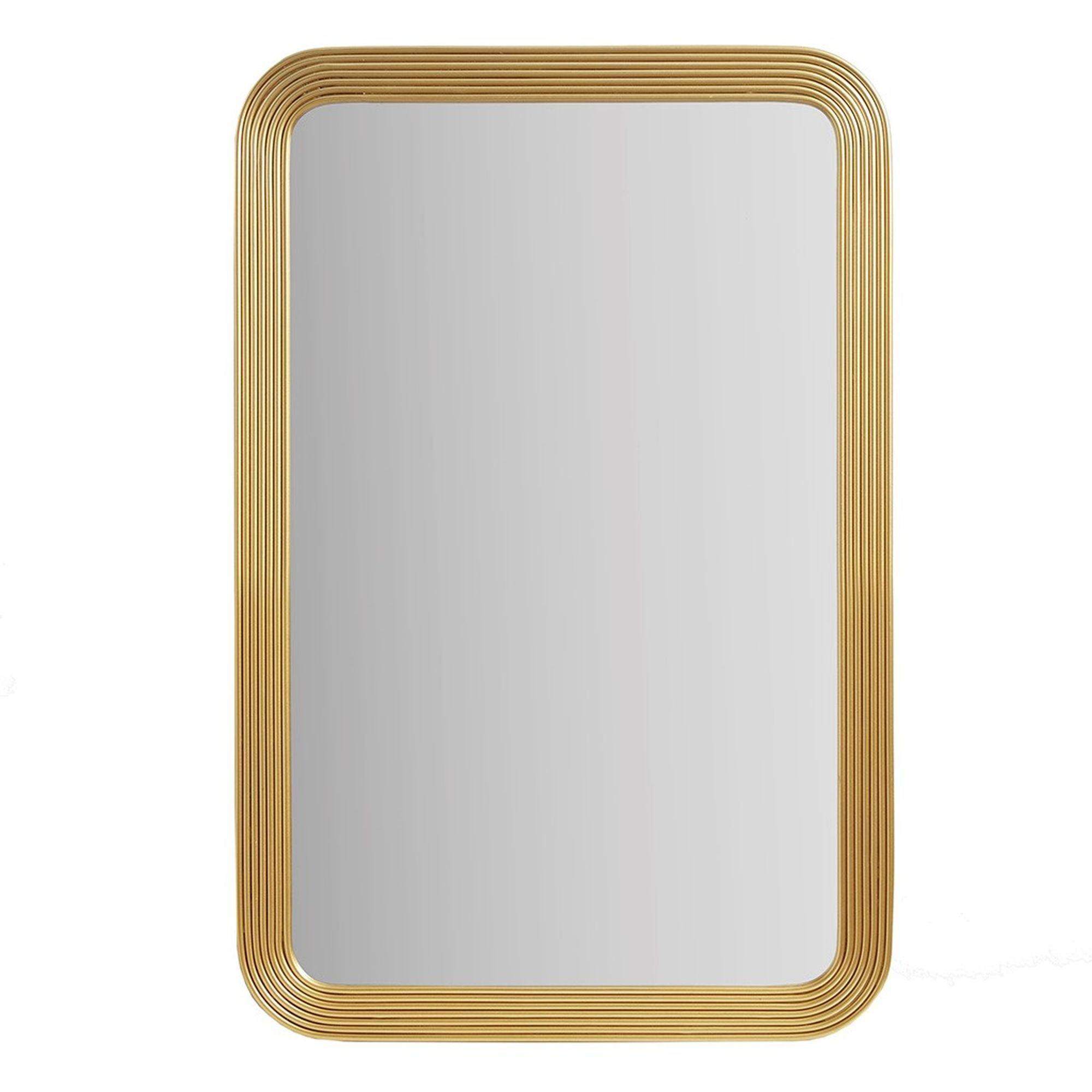 Aurelia Gold Fluted Rectangular Wall Mirror