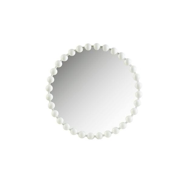 Marlowe Beaded Round Metal Wall Mirror
