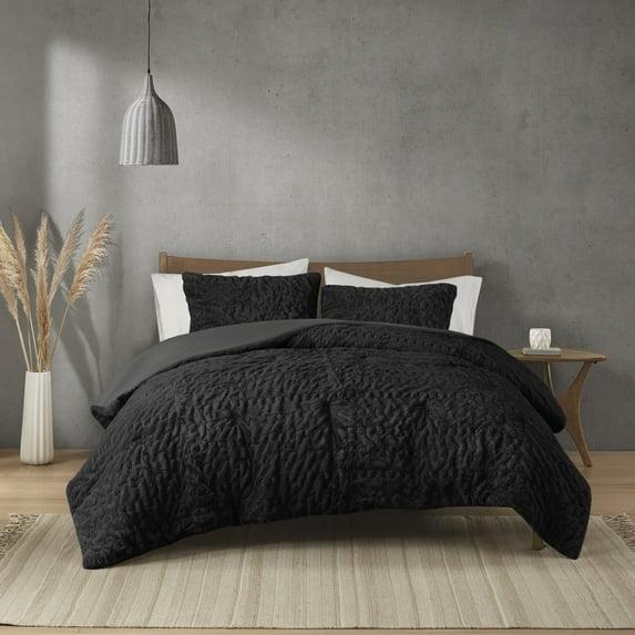 Almagul Ruched Fur Down Alternative Comforter Set