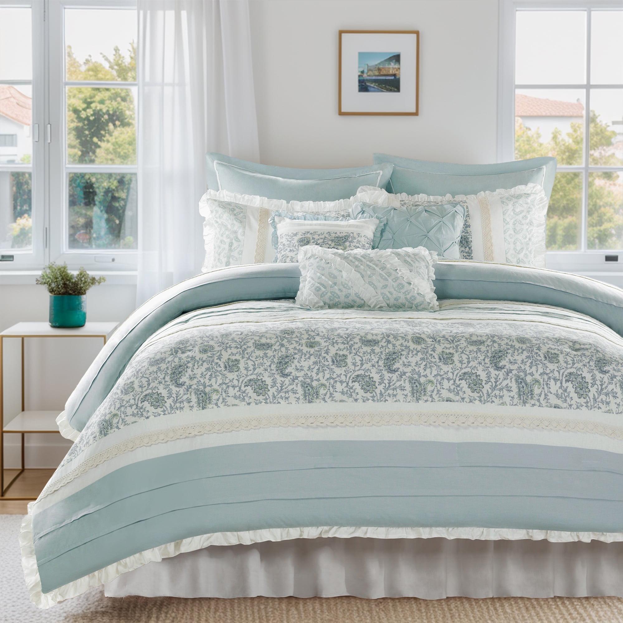 Madison Park Dawn 9 Piece Cotton Percale Comforter Set
