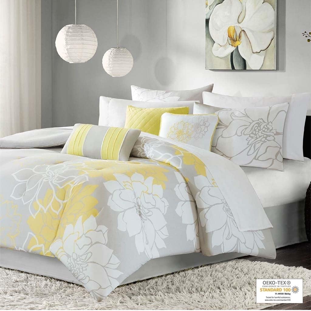 Madison Park Lola 7 Piece Floral Cotton Comforter Set