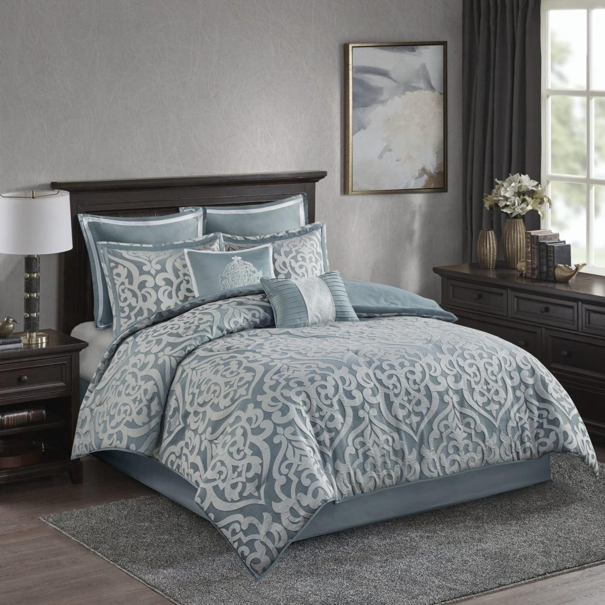 Madison Park Odette Jacquard 8 Piece Comforter Set