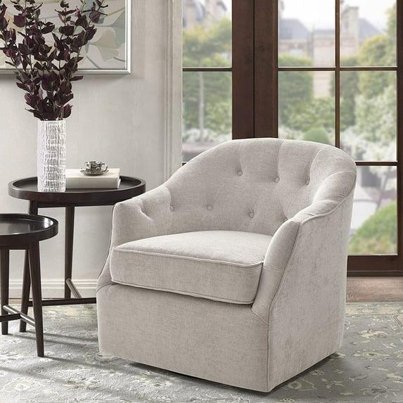 Madison Park Calvin Swivel Chair with Natural Finish MP103-1072