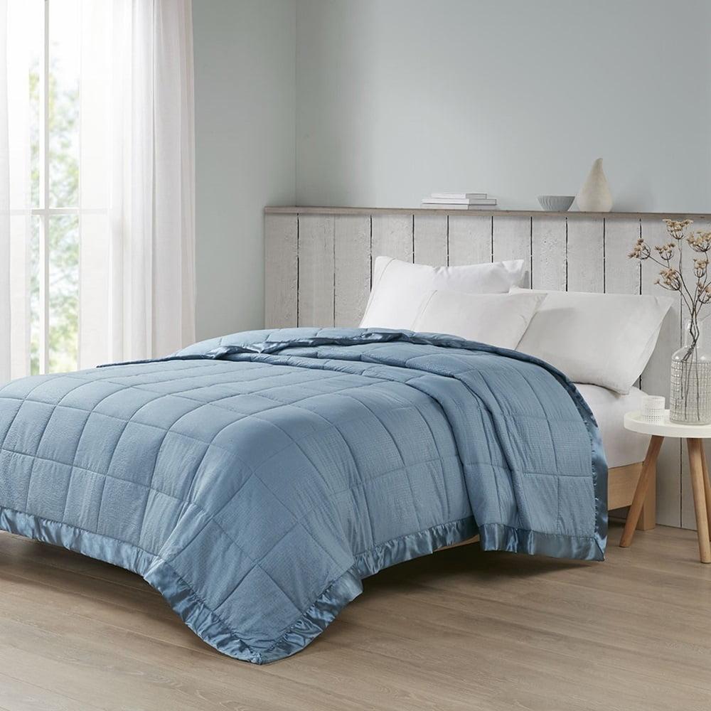 Madison Park Cambria Oversized Down Alternative Blanket with Satin Trim