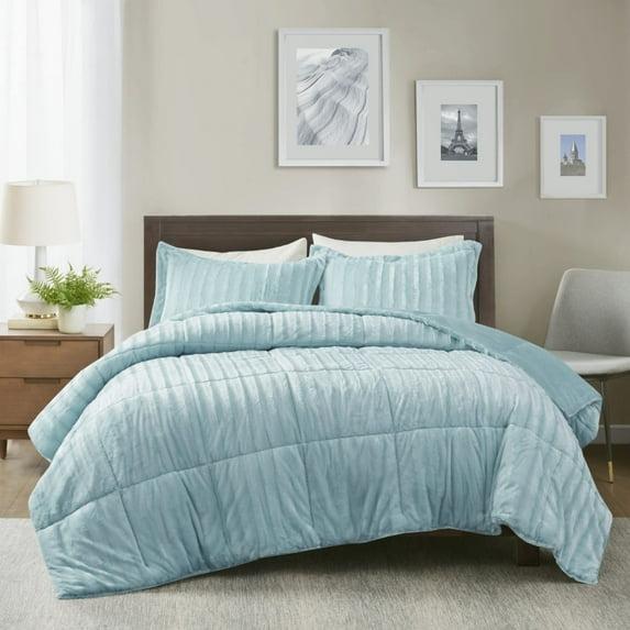 Madison Park Duke Faux Fur Ultra-Soft 3 Piece Comforter Set