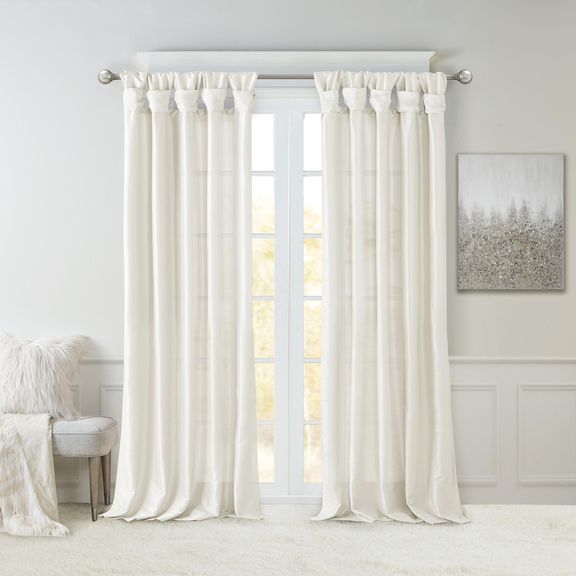 Emilia Twist Tab Lined Window Curtain Panel