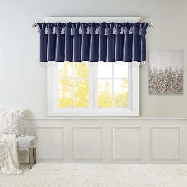 Madison Park Emilia Lightweight Faux Silk Single Valance with Beads