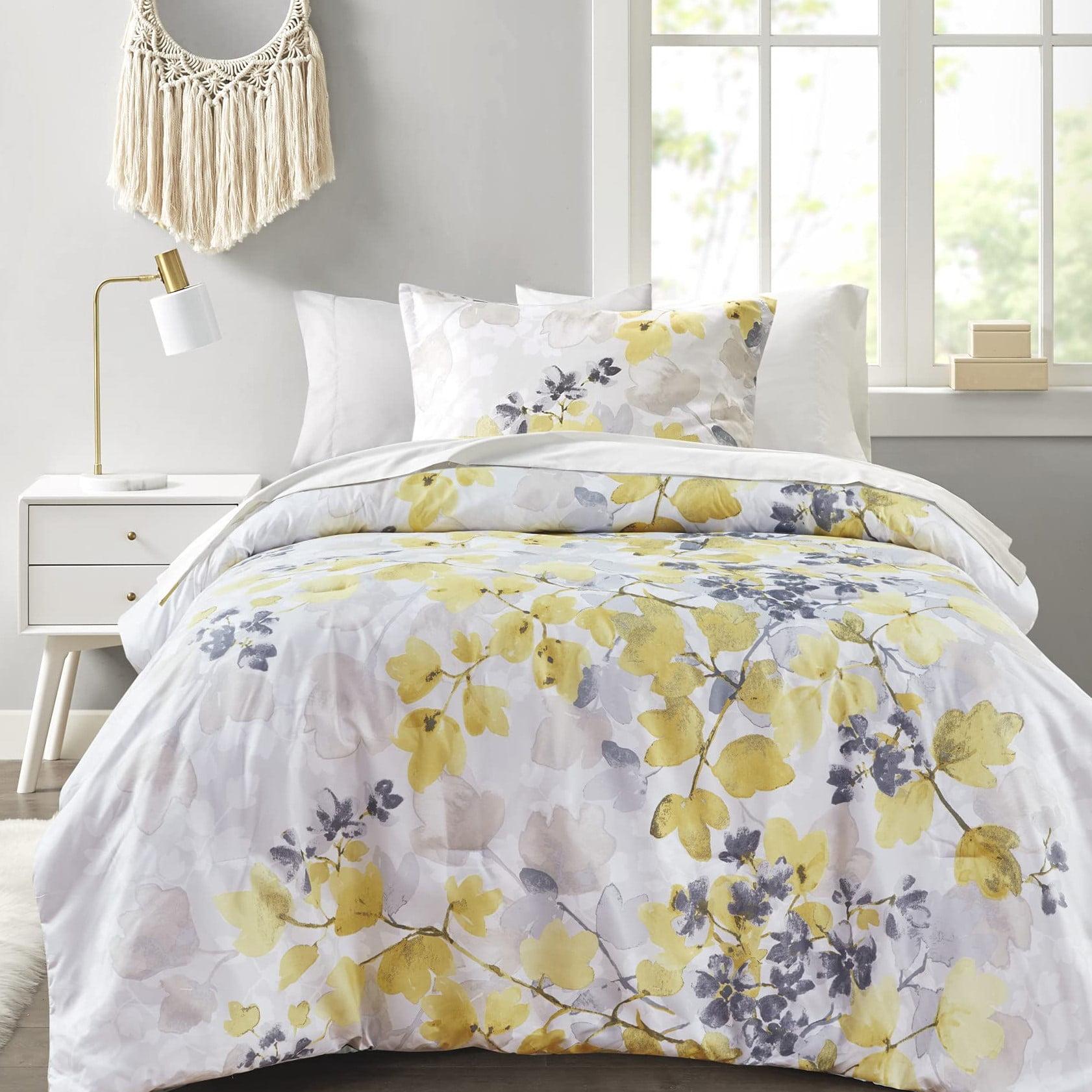 Madison Park Karissa Comforter Set with Bed Sheets Yellow