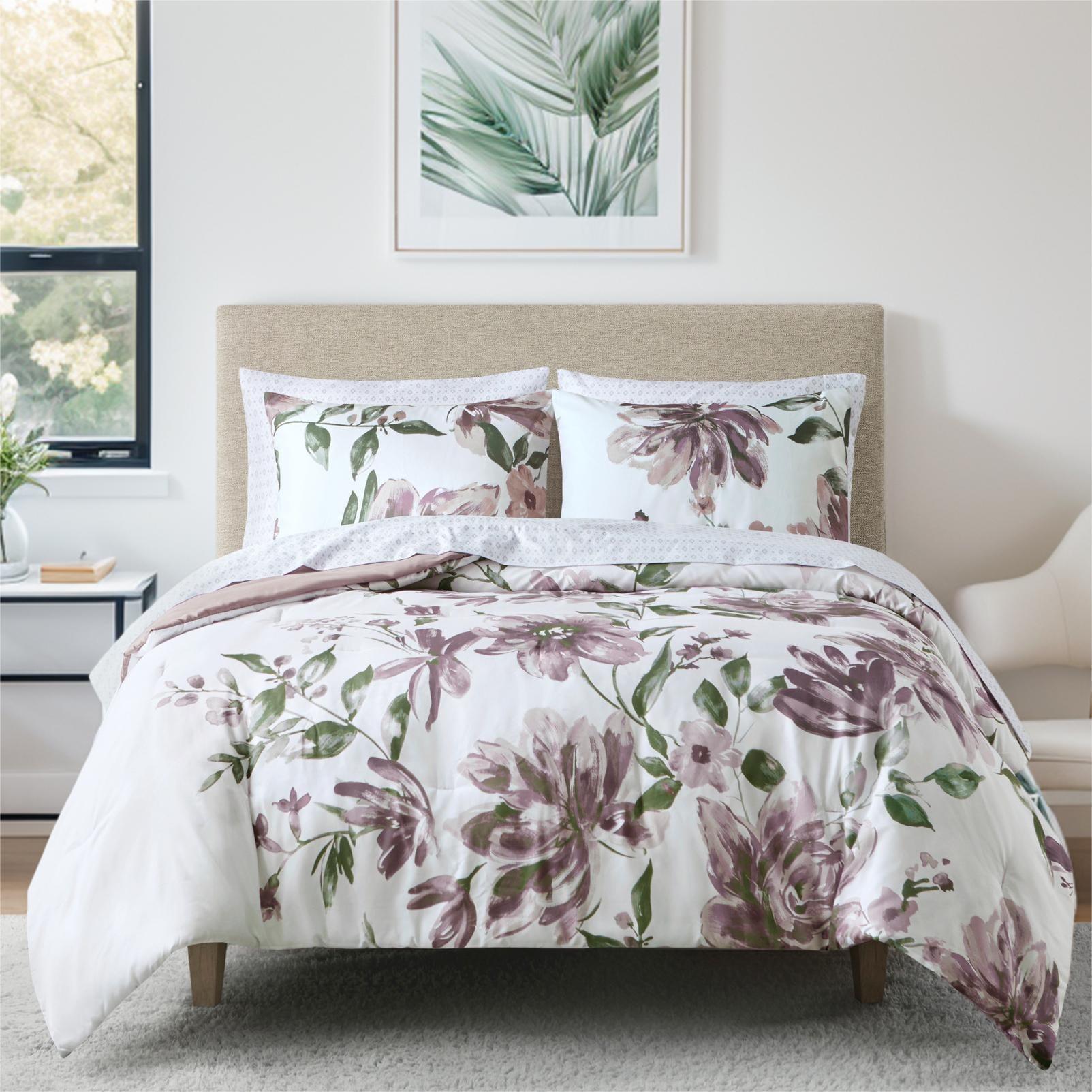 Floral Comforter Set with Bed Sheets