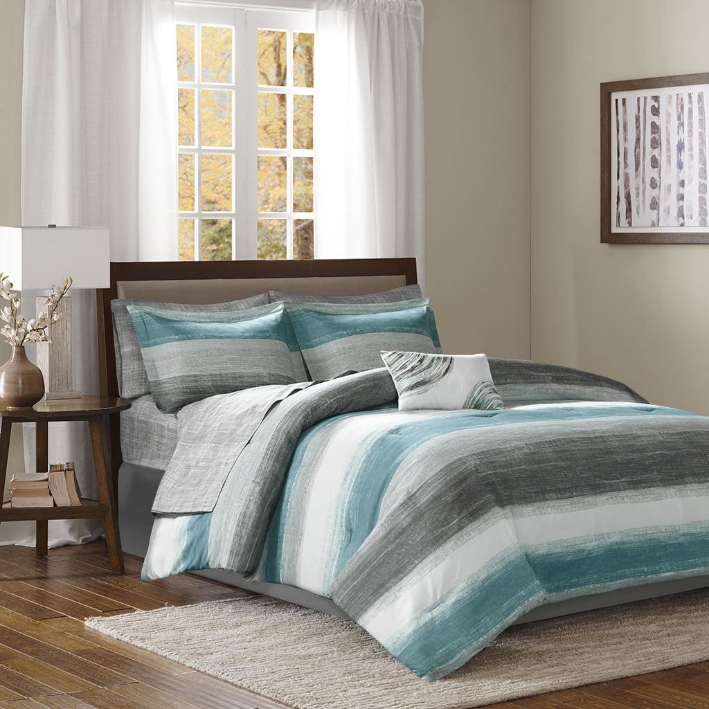 Saben Striped Comforter Set with Cotton Bed Sheets