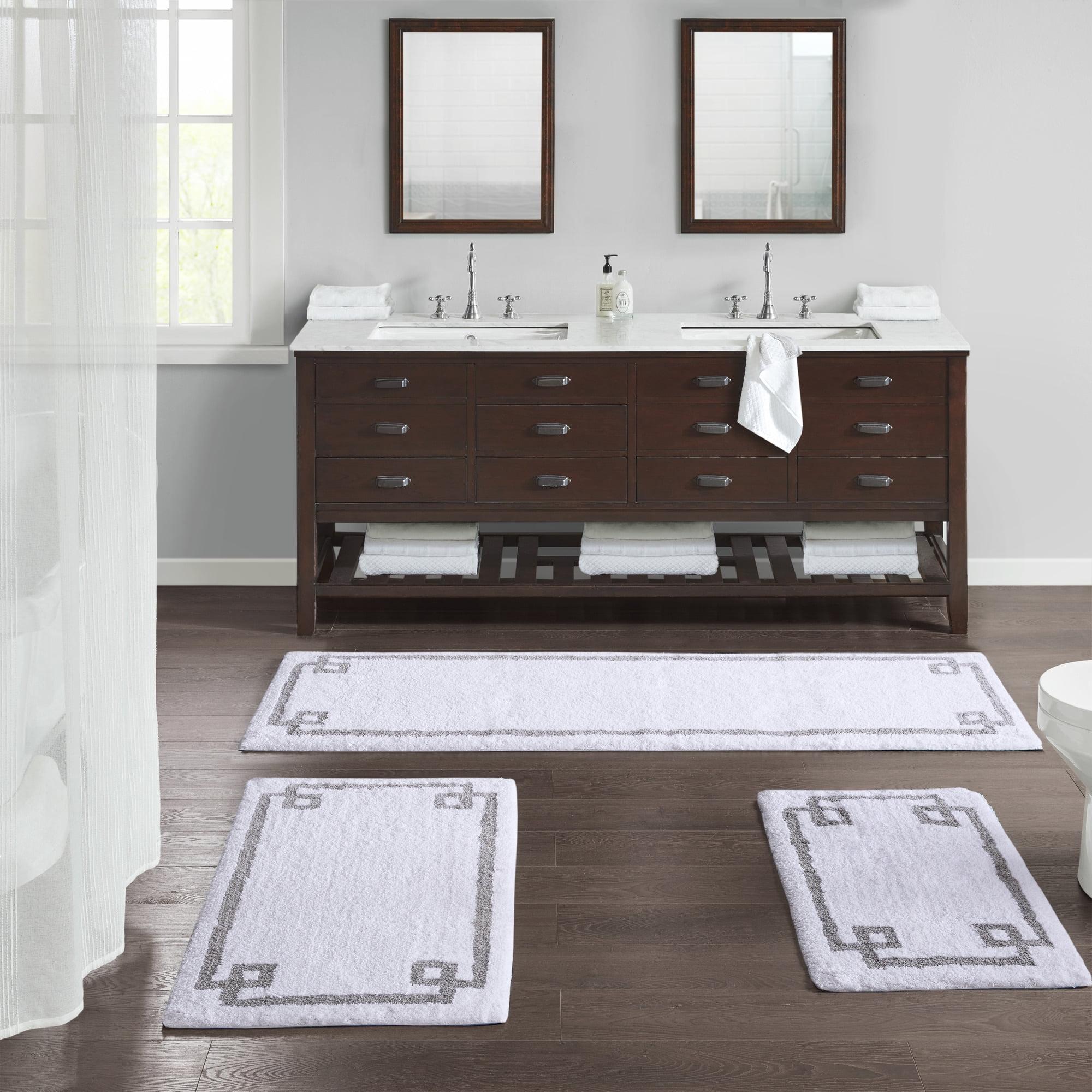 Madison Park 100% Cotton Tufted Bath Rug with Non-Slip Backing