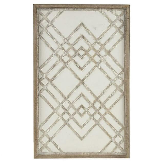 Exton Geo Carved Wall Wood Panel: Overlapping Design, MDF & Fir - Madison Park