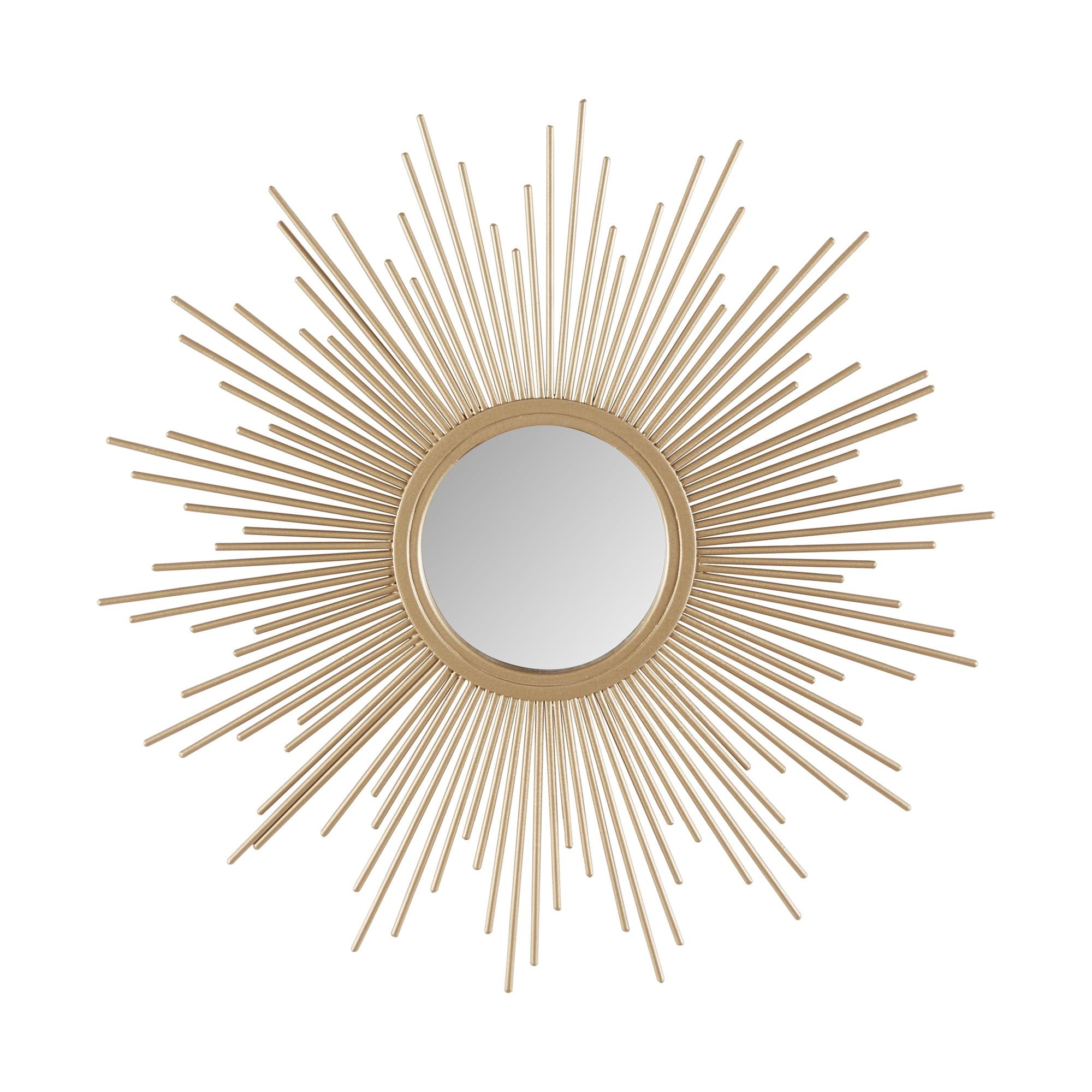 Madison Park Fiore Sunburst Wall Decor Mirror 14.5"D in Gold