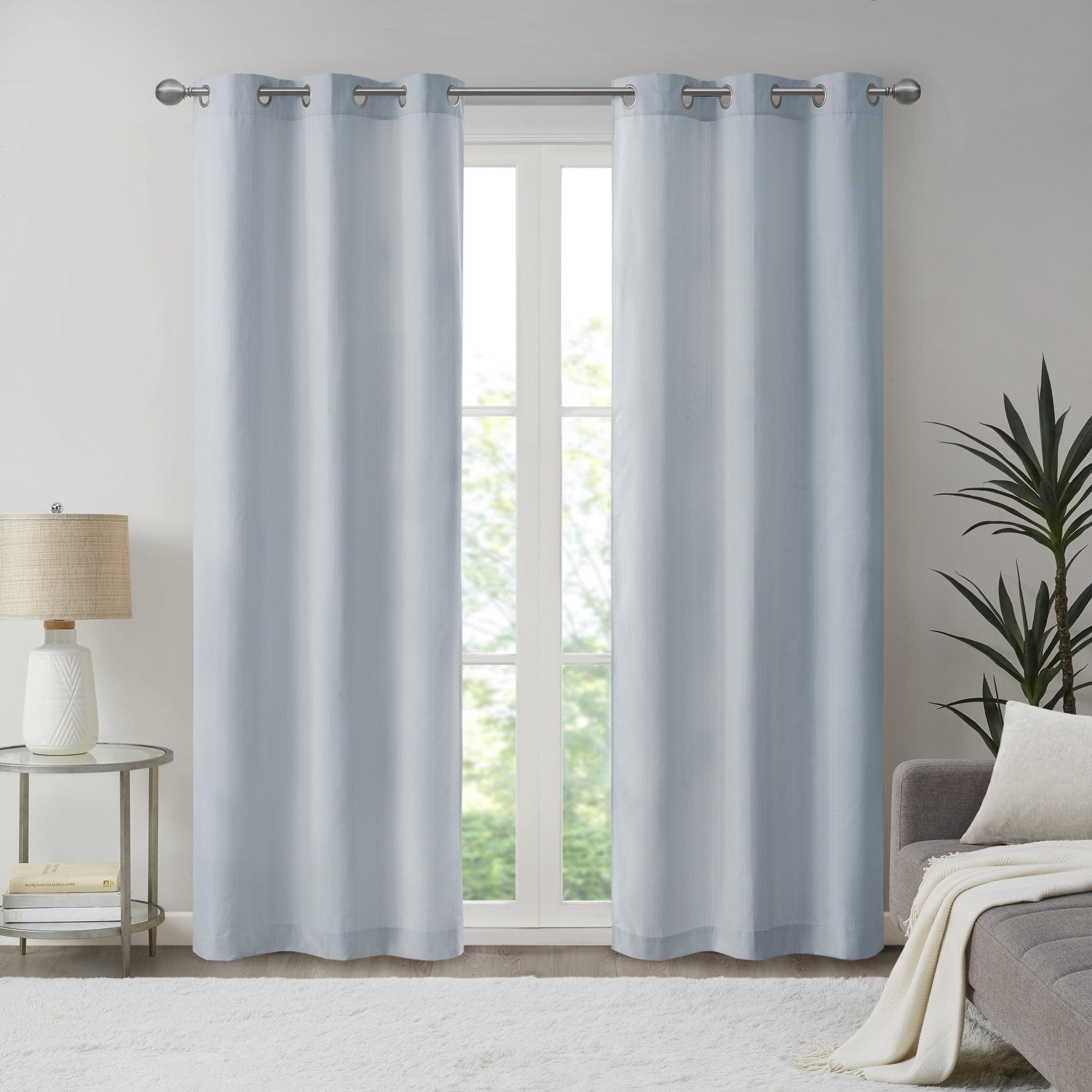 Madison Park Galen Basketweave Room Darkening Curtain Panel Pair (Set of 2)