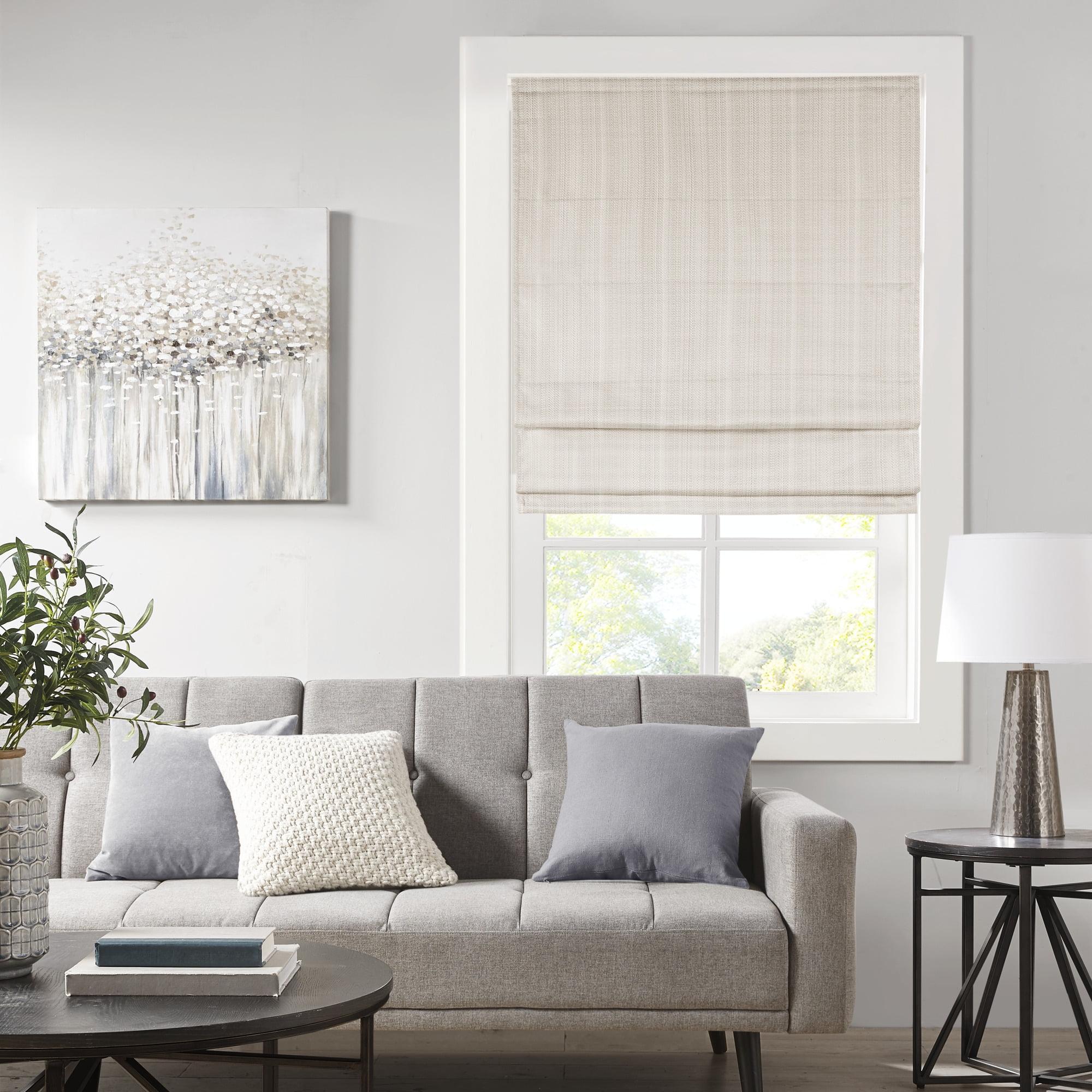 Galen Basketweave Cordless Room Darkening Single Roman Shade