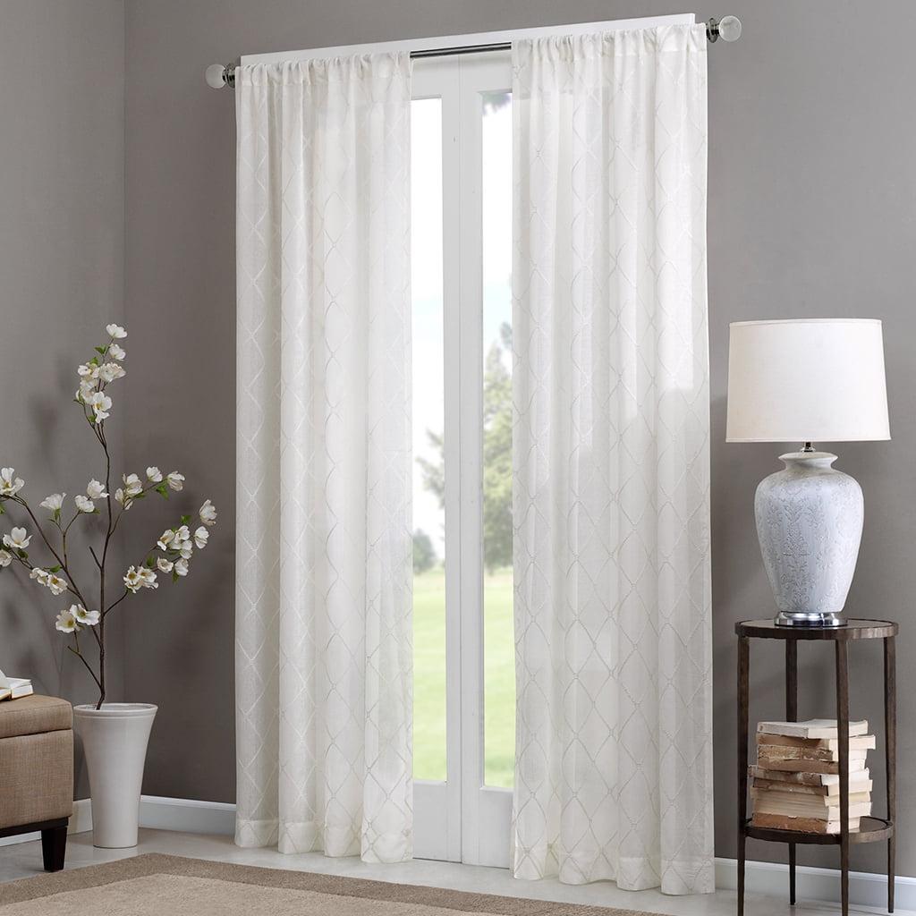 Nirod Diamond Sheer Window Curtain Panel