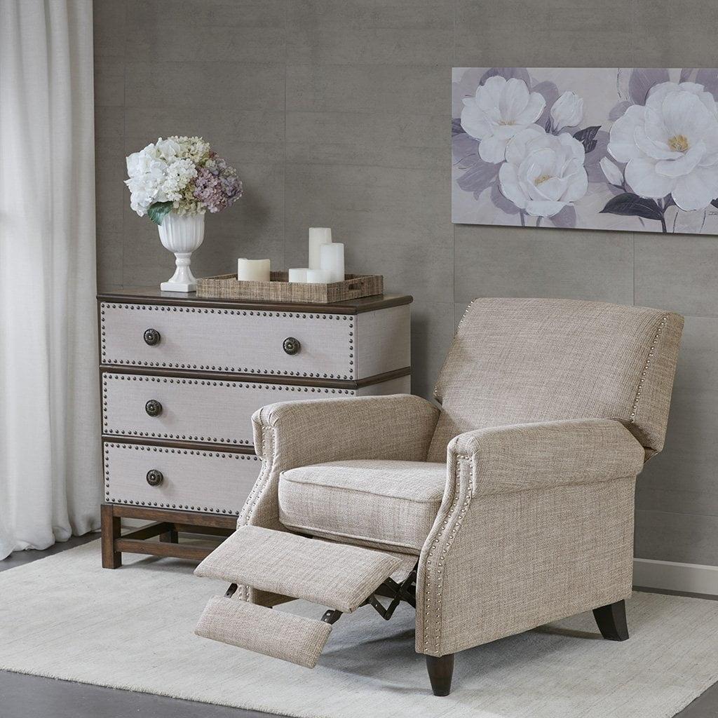 Madison Park Julian Push Back Recliner Sand See below