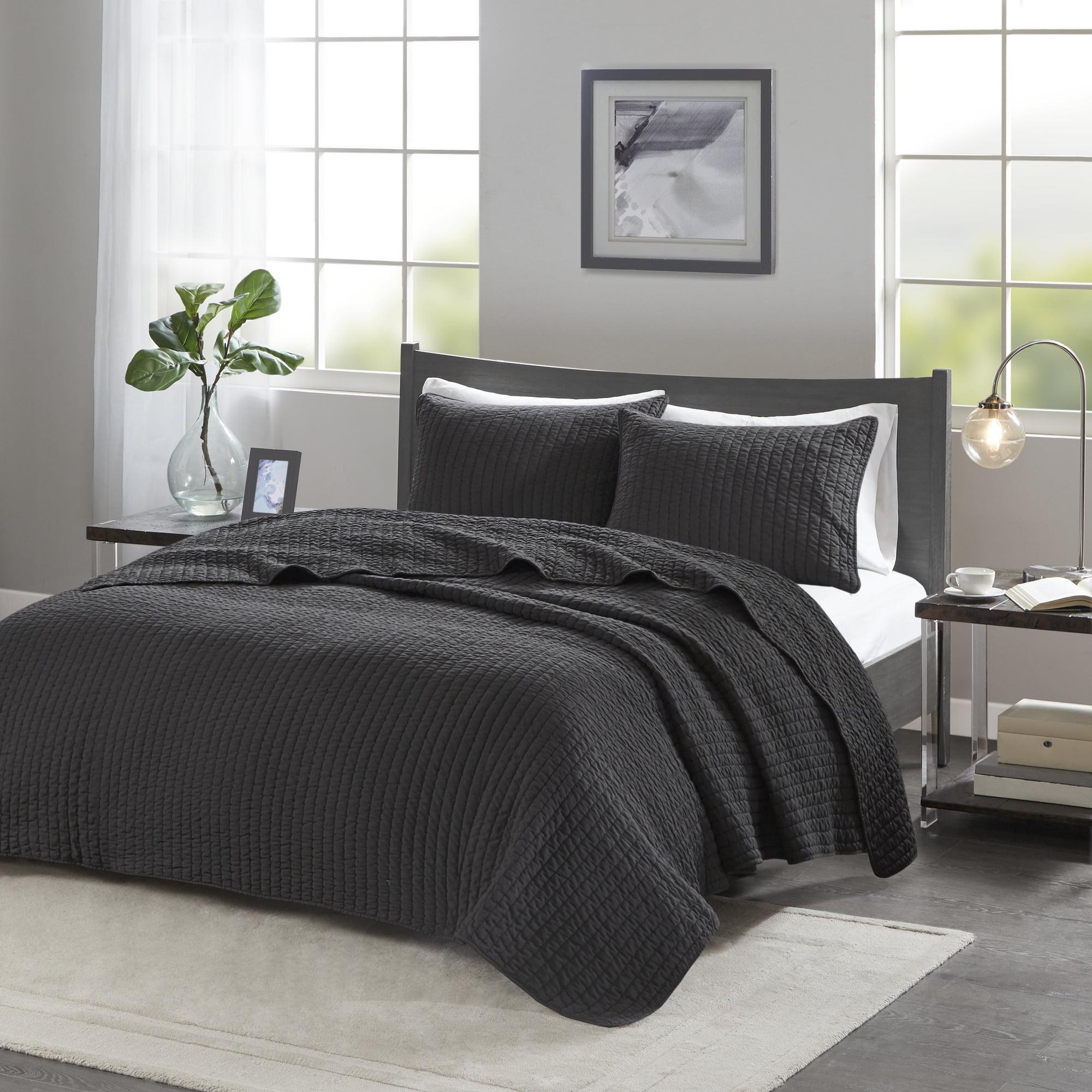 Madison Park Keaton Barwick Reversible Solid 3 Piece Quilt Set