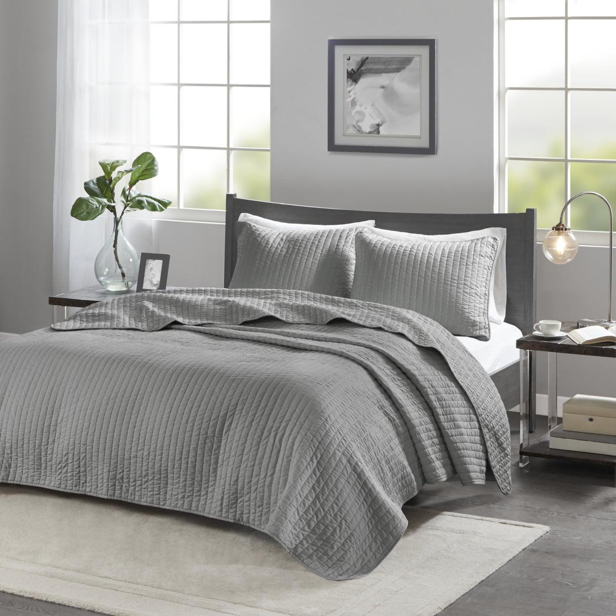 Madison Park Keaton Barwick Reversible Solid 3 Piece Quilt Set & Reviews | Wayfair