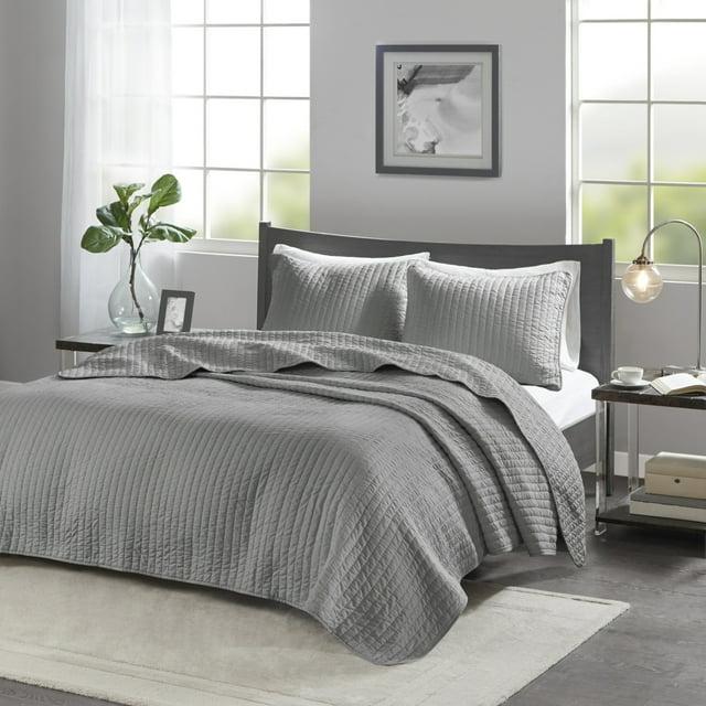 Madison Park Keaton Barwick Reversible Solid 3 Piece Quilt Set & Reviews | Wayfair