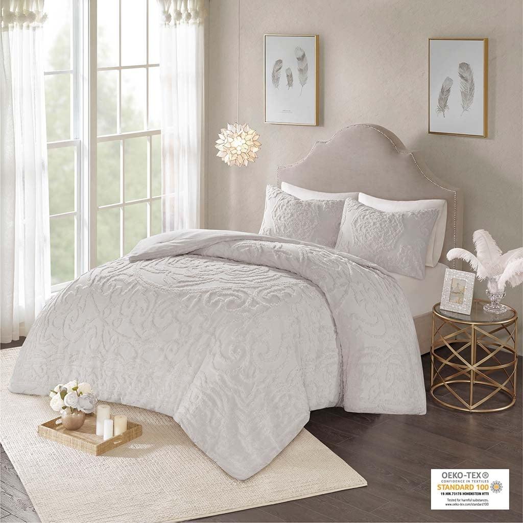 Laetitia Tufted Cotton Chenille Medallion Comforter Set